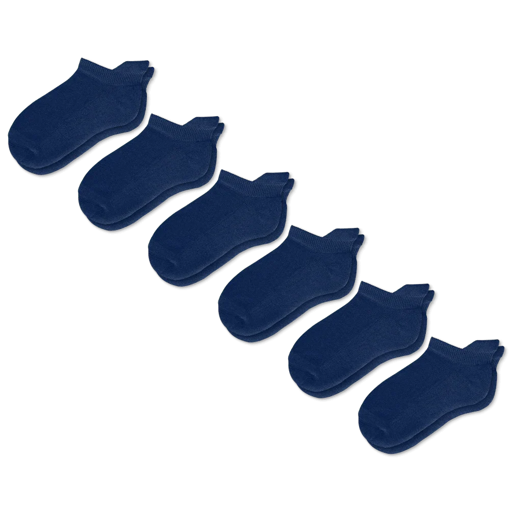 Padded Easy-Stretch Ankle Socks – Navy Blue