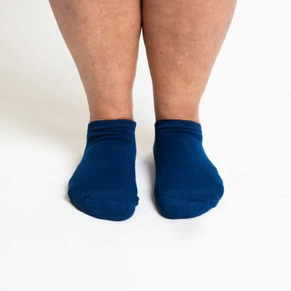 Padded Easy-Stretch Ankle Socks – Navy Blue