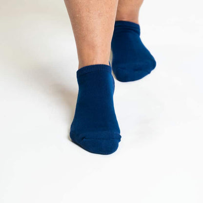 Padded Easy-Stretch Ankle Socks – Navy Blue