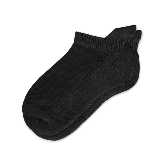 Padded Easy-Stretch Ankle Socks – Black