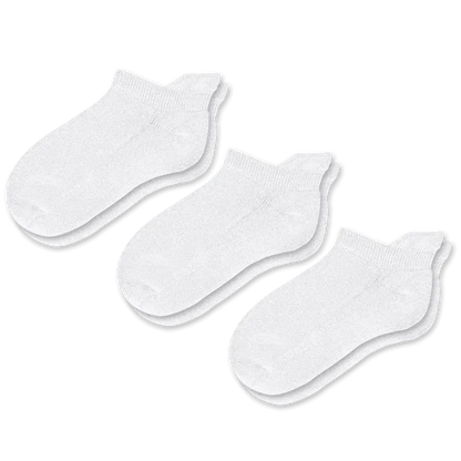 Padded Easy-Stretch Ankle Socks – White