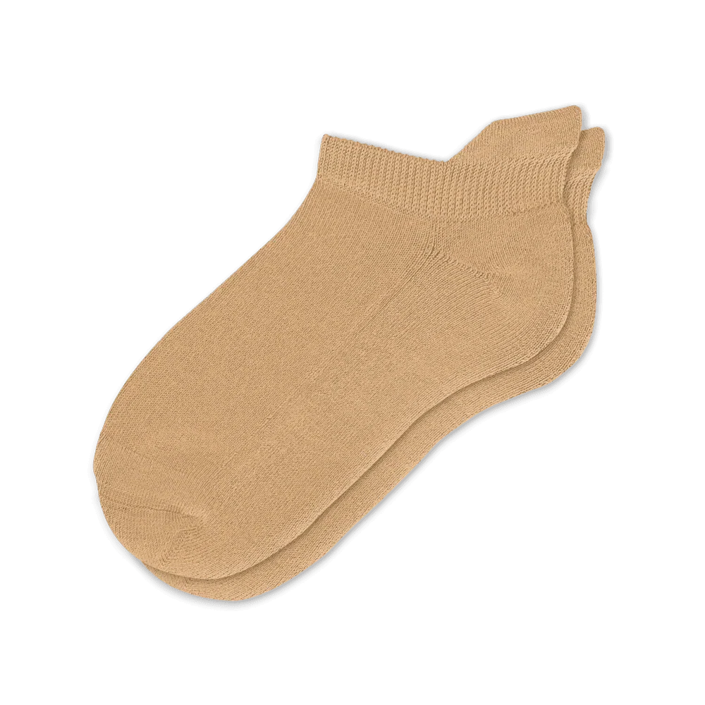 Padded Easy-Stretch Ankle Socks – Tan