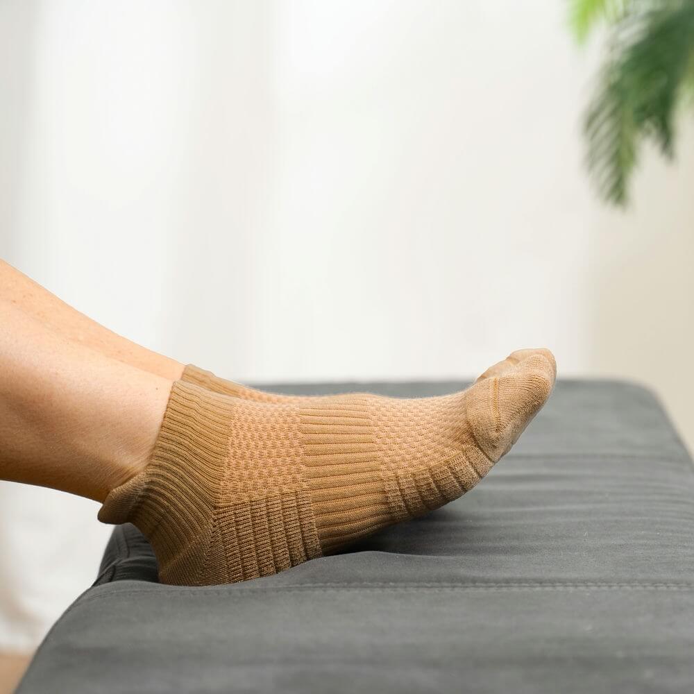 FlexRelief™ Ankle Compression Socks – Tan