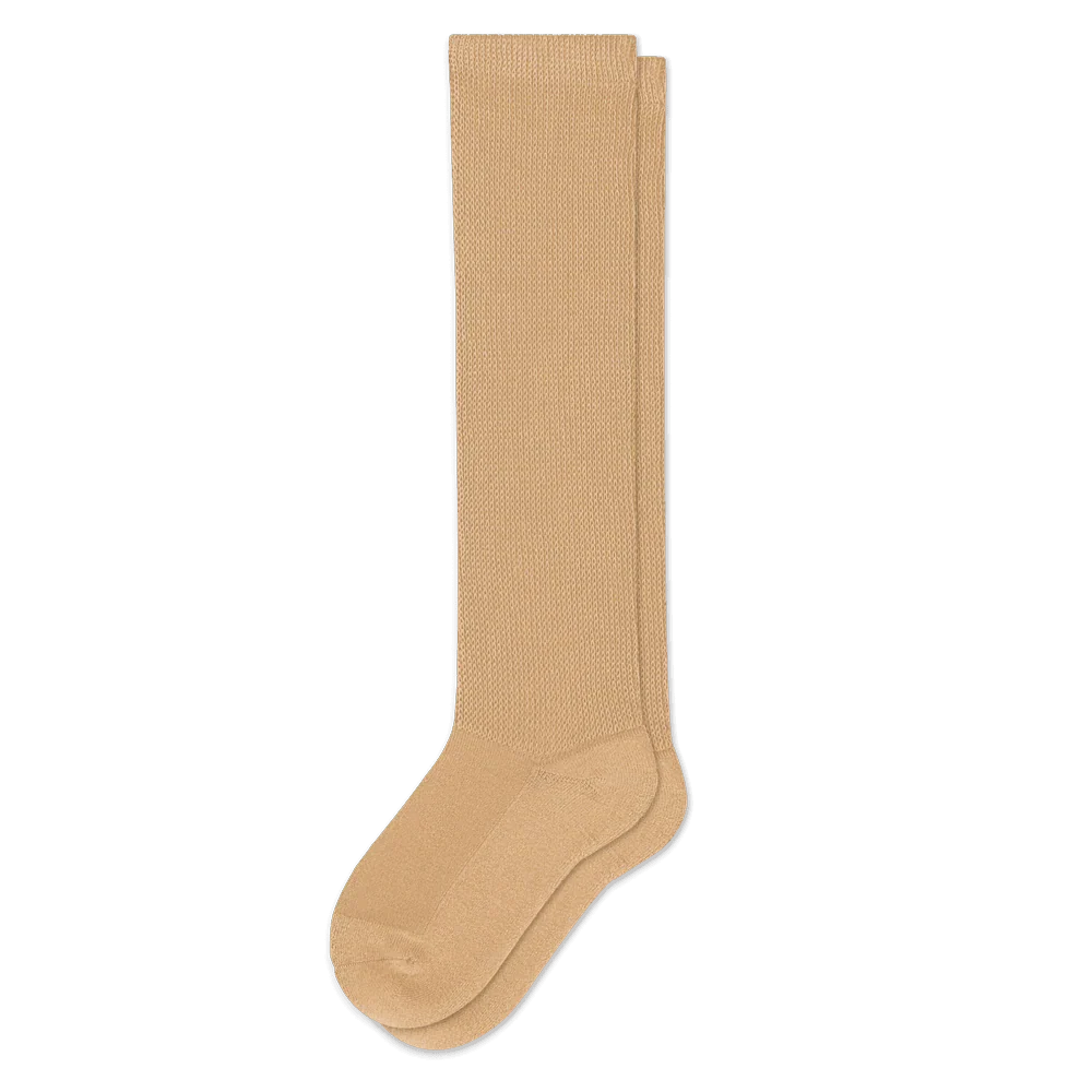 Padded Easy-Stretch Knee High Socks – Tan