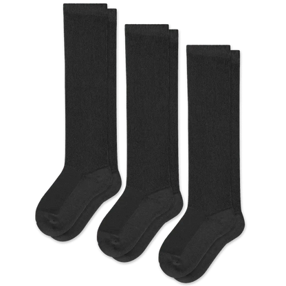 Padded Easy-Stretch Knee High Socks – Black