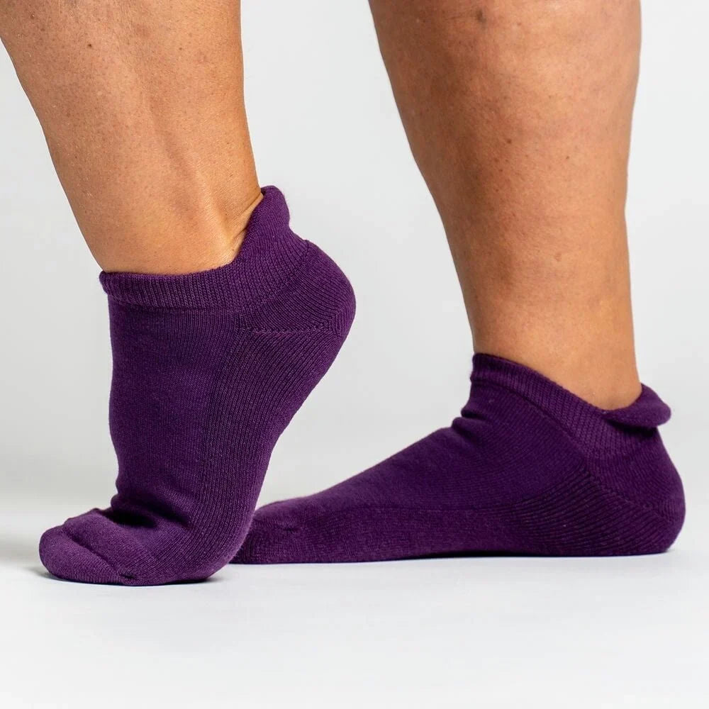 Padded Easy-Stretch Ankle Socks – Royal Purple