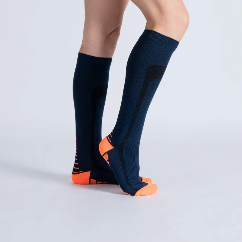 FlexRelief™ Compression Socks – Blue Orange