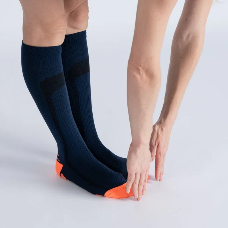 FlexRelief™ Compression Socks – Blue Orange