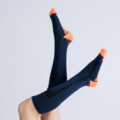 FlexRelief™ Compression Socks – Blue Orange
