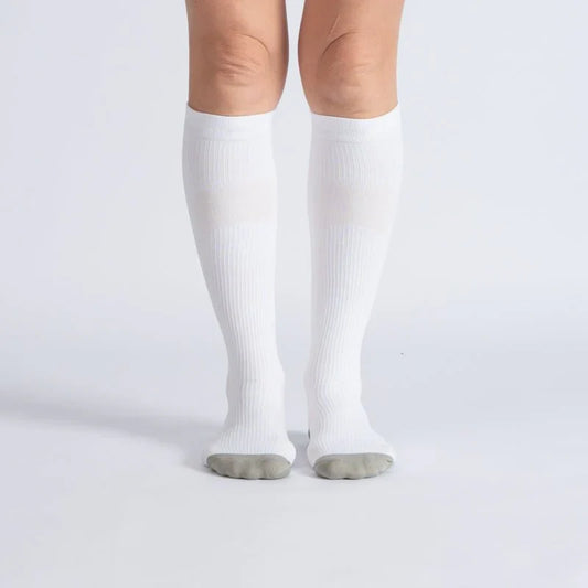 FlexRelief™ Compression Socks – White Gray