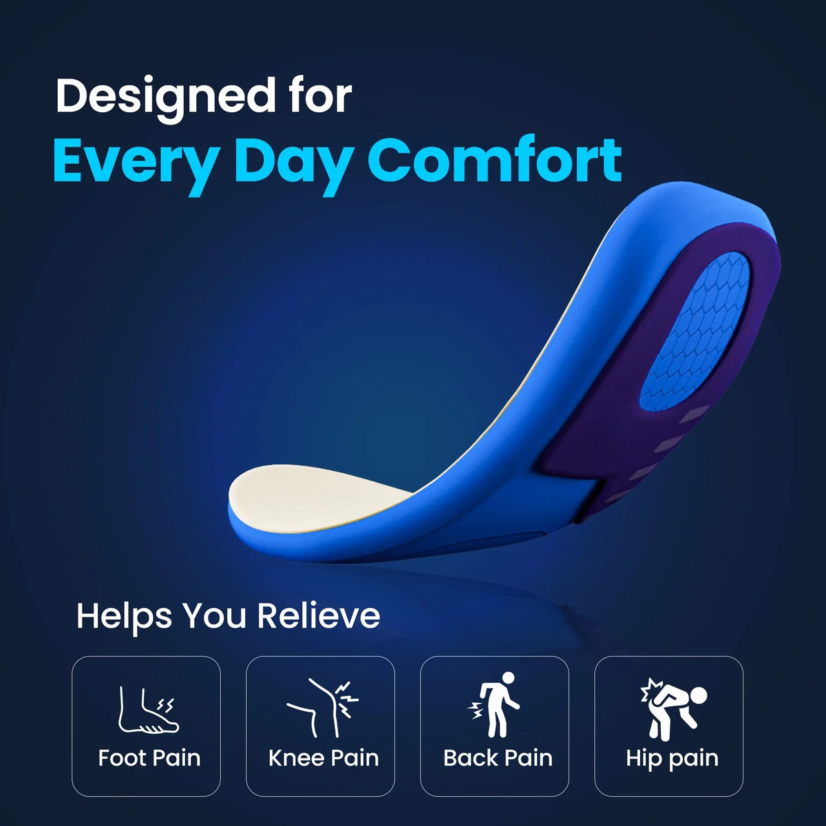 3-Pack Memory-Sole Gel Sport Orthotic Insoles