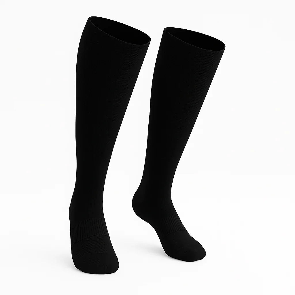 Padded Easy-Stretch Knee High Socks – Black